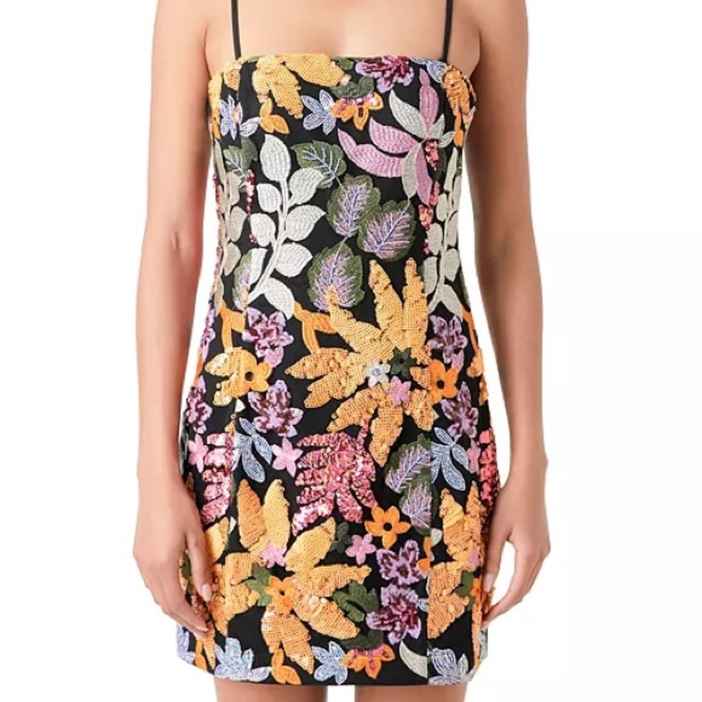 Sequin strapless dress
